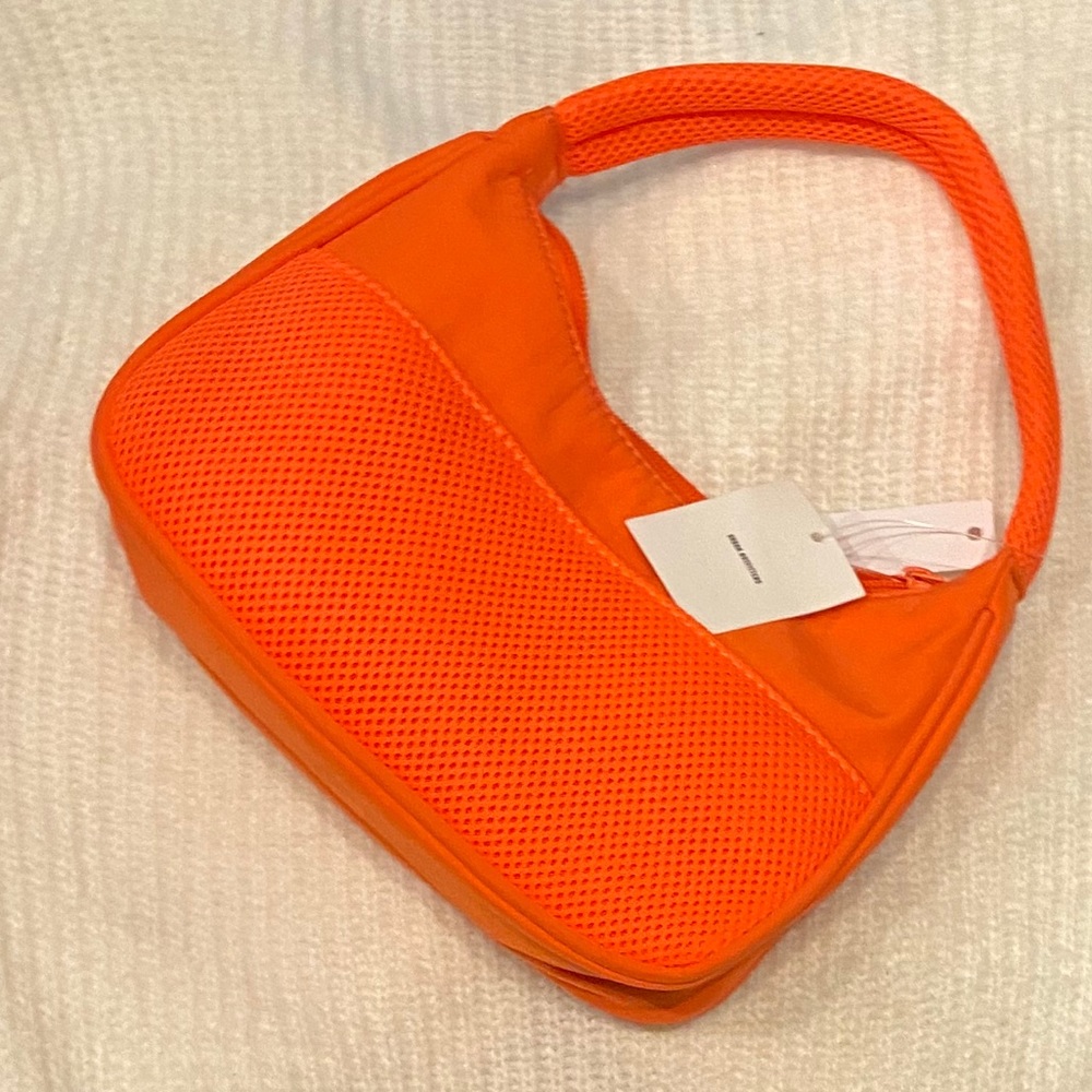 NWT! Orange Handbag with Mesh Detail